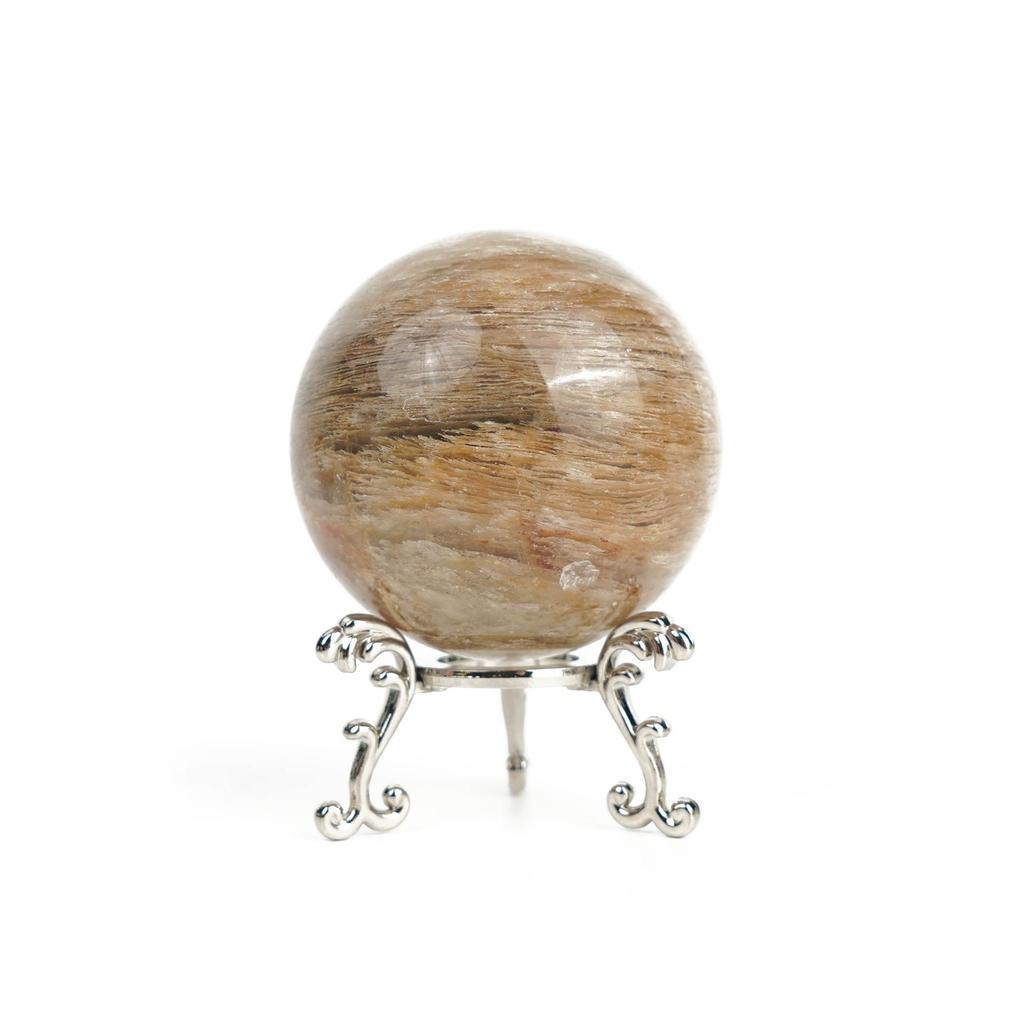 Cross-border Natural Crystal Ball with Multi-Gem Raw Stone Polished for Home Office Feng Shui Decor.
