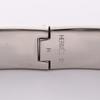 Used HERMES Click H Bangle Stainless Steel enamel Silver Black Used Women