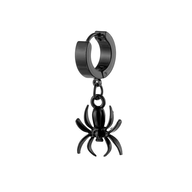 Punk Spider Eyes Triangle Pendant Earrings Stainless Steel Fashion Geometric Ear Jewelry Party Gifts For Women Girls