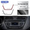 For Hyundai I20 2015 2016 2017 2018 2019 2020 LHD RHD Real Soft Carbon Fiber Center Console CD Panel Frame Car Accessories