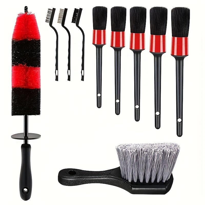 Car Cleaning Kit: Tire & Wheel Brush, Car Wash Tools, Wiping Cloth, Floor Mat Brush