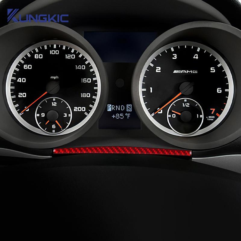 Mercedes Benz SLK R171 2004 2005 2006 2007 2008 2009 2010 için Hız Göstergesi Çerçevesi Aksesuarları Gerçek Yumuşak Karbon Fiber Kaplama Çıkartması