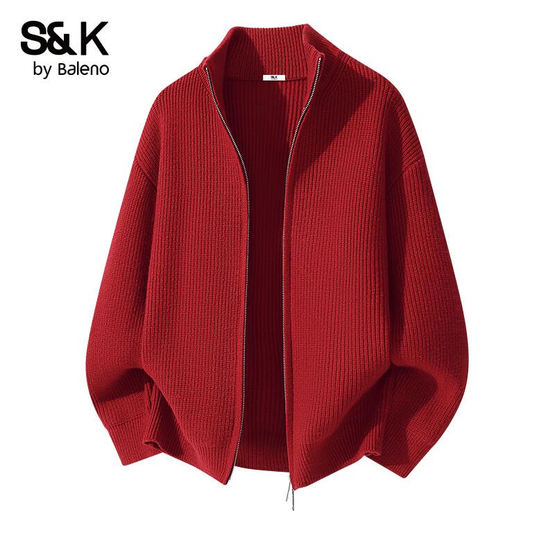 Baleno Men's S&K Stand Collar Knit Cardigan