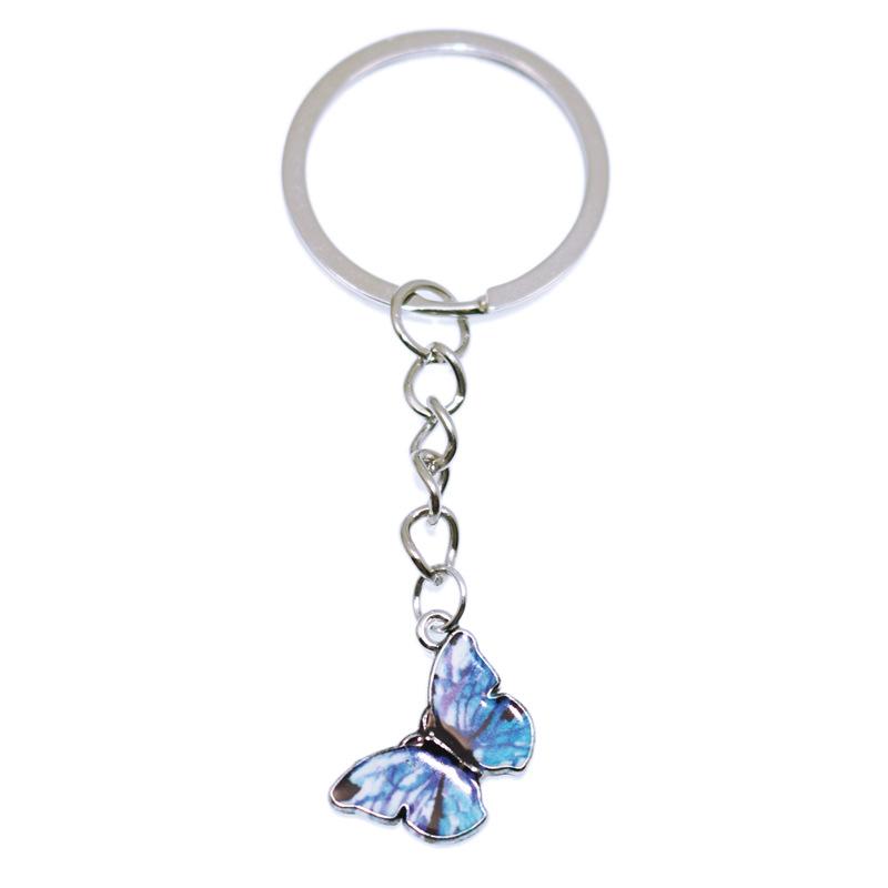 Cute Colorful Butterfly KeyChains Bag Charm Cell Phone Accessory Preppy Schoolbag Pendant Key Rings Christmas Xmas Jewelry Gifts