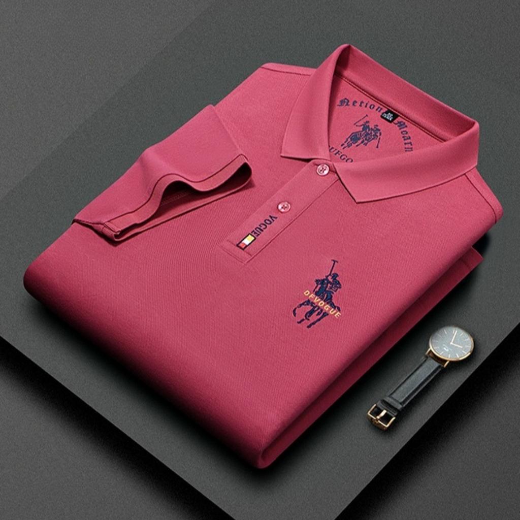 Trend Hub Polo Shirt New Men's Short-sleeved Polo Shirt Mens Embroidery Casual Business Polo Shirt