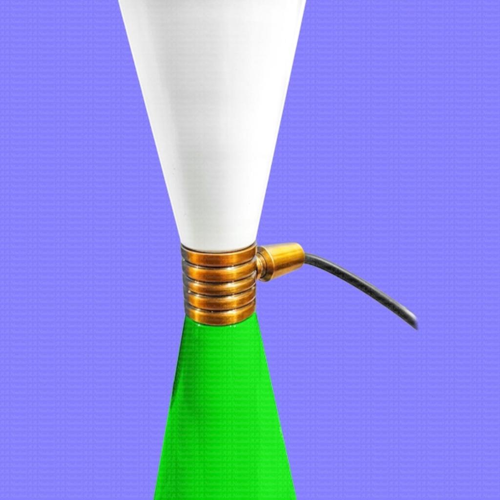 1950s Mid Century Italian Wall Vanity Sconce - 2 Bulb Wall Light - Brass Bell-Cone Shape Wall Fixture (Multicolor)