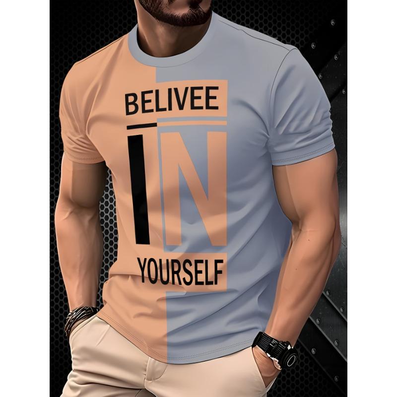 

Men s T-shirt with gray and yellow large letters S