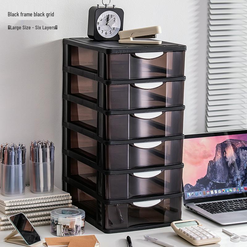 Transparent Drawer-Style Desktop Storage Box for Household Items and Cosmetics