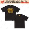 Huunisex Made Graphic Tshirt The Future Is In The Past Black Hm30te018