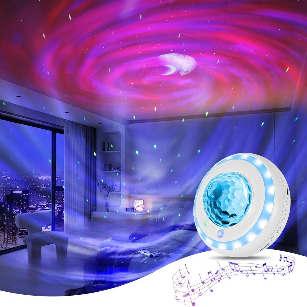 Starry Projector with Bluetooth Speaker Galaxy Night Light for Bedroom 360° Starry Sky & Nebula Projection Remote Control Gift