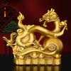 Brass Dragon Horse Spirit Chinese Dragon Ornament Copper Horse Crafted Home Decor for Living Room Gift