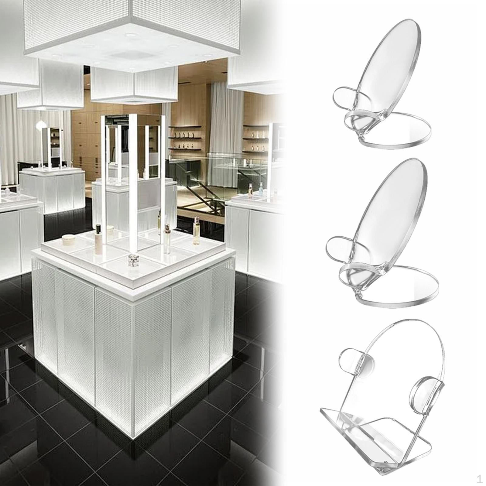 

3 Pieces Makeup Organizer Cosmetics Storage Display Modern Palette Acrylic Shelf