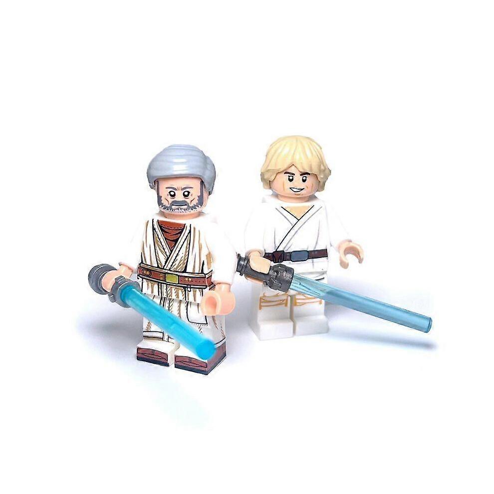 Luke Skywalker Obi-Wan Kenobi Custom Lego Star Wars A New Hope Jedi Minifigures B