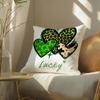 St. Patrick'S Day Design Cushion Cover Soft Short Plush Pillow Cover Smooth Cozy Texture Aesthetic Cushion Case Home Decor