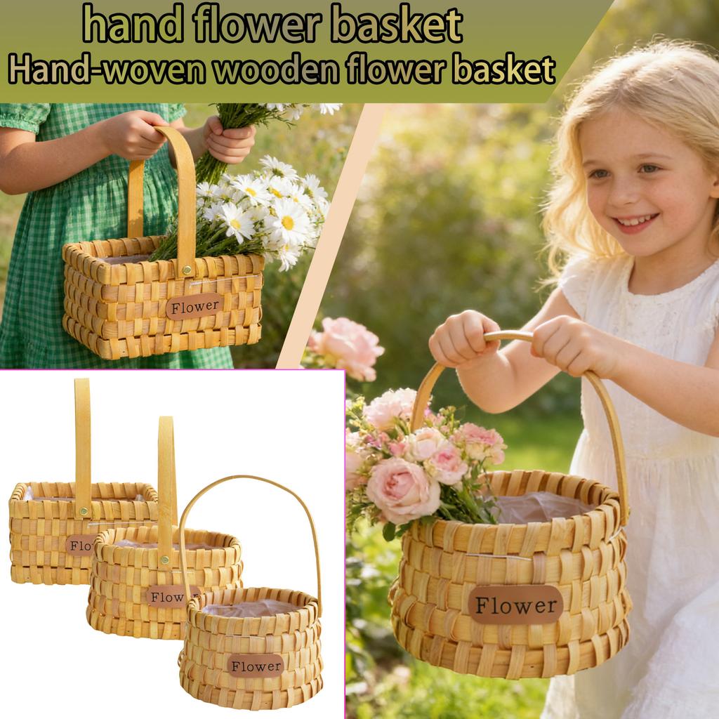 Handgeflochtener Rattan-Einkaufskorb, Badekorb, Picknickkorb für draußen, Gemüseeinkaufs- und Pflückkorb, Altmodischer Gemüsekorb.