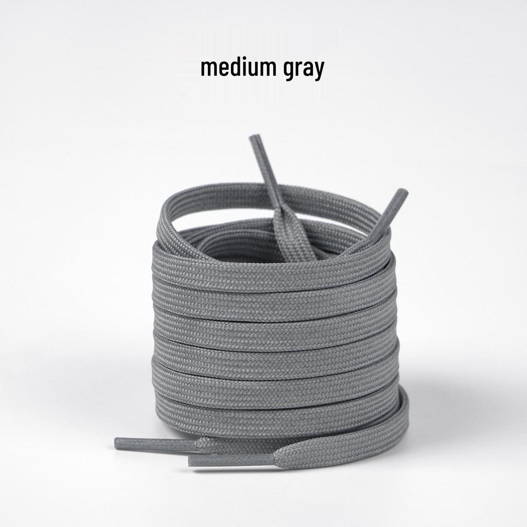 6mm Black & White Double-Layer Flat Shoelaces for Casual & Sports Shoes