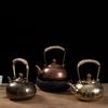 Handcrafted Large Copper Teapot 750ml 1000ml Vintage Style Kettle Gongfu Tea Brewing With Hammered Finish