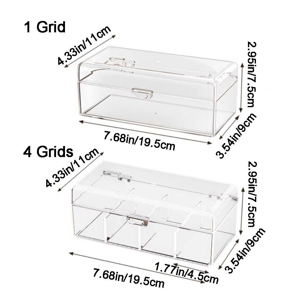 Clear Makeup Brush Holder Plastic Cosmetic Storage Box Durable Transparent Storage Box  Living Room
