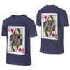 Queen Of Hearts Playing Card Short Style Reversible Tshirt Casual Vibe Korean Atmosphere Tshirt