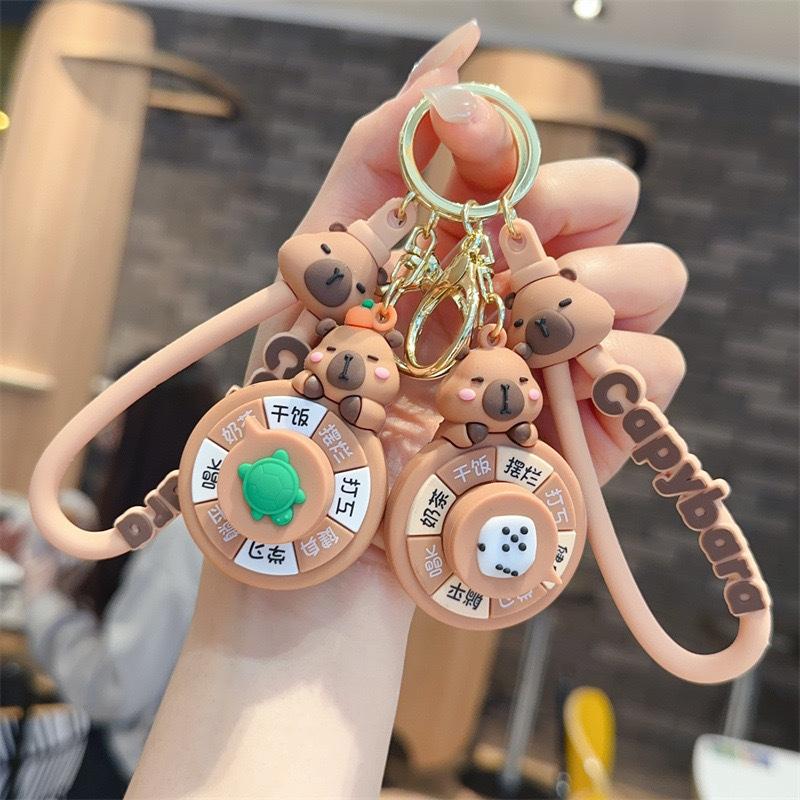 Kreative Cartoon Kapibara Capybara Jun Schlüsselanhänger Puppe Jungen und Mädchen Niedlicher Taschenanhänger