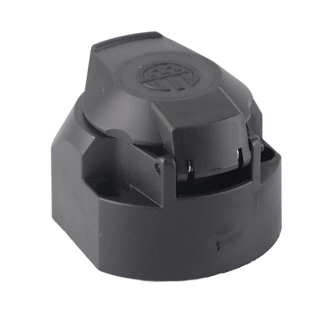 7 Pin European Trailer Connector Socket with 1.5m 4.9ft Cable for Commercial Vehicles Semi Trailers