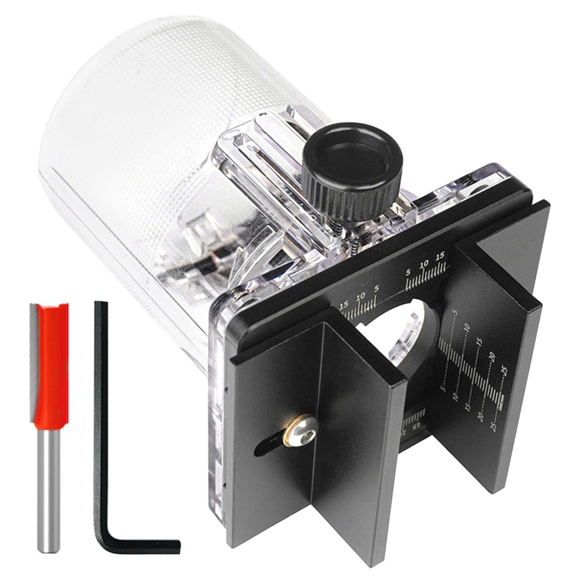 

65mm Trimming Machine 2 In 1Electric Slotted Trimming Bracket Compact Router Bracket Wood Palm Router Tool Base with Scale