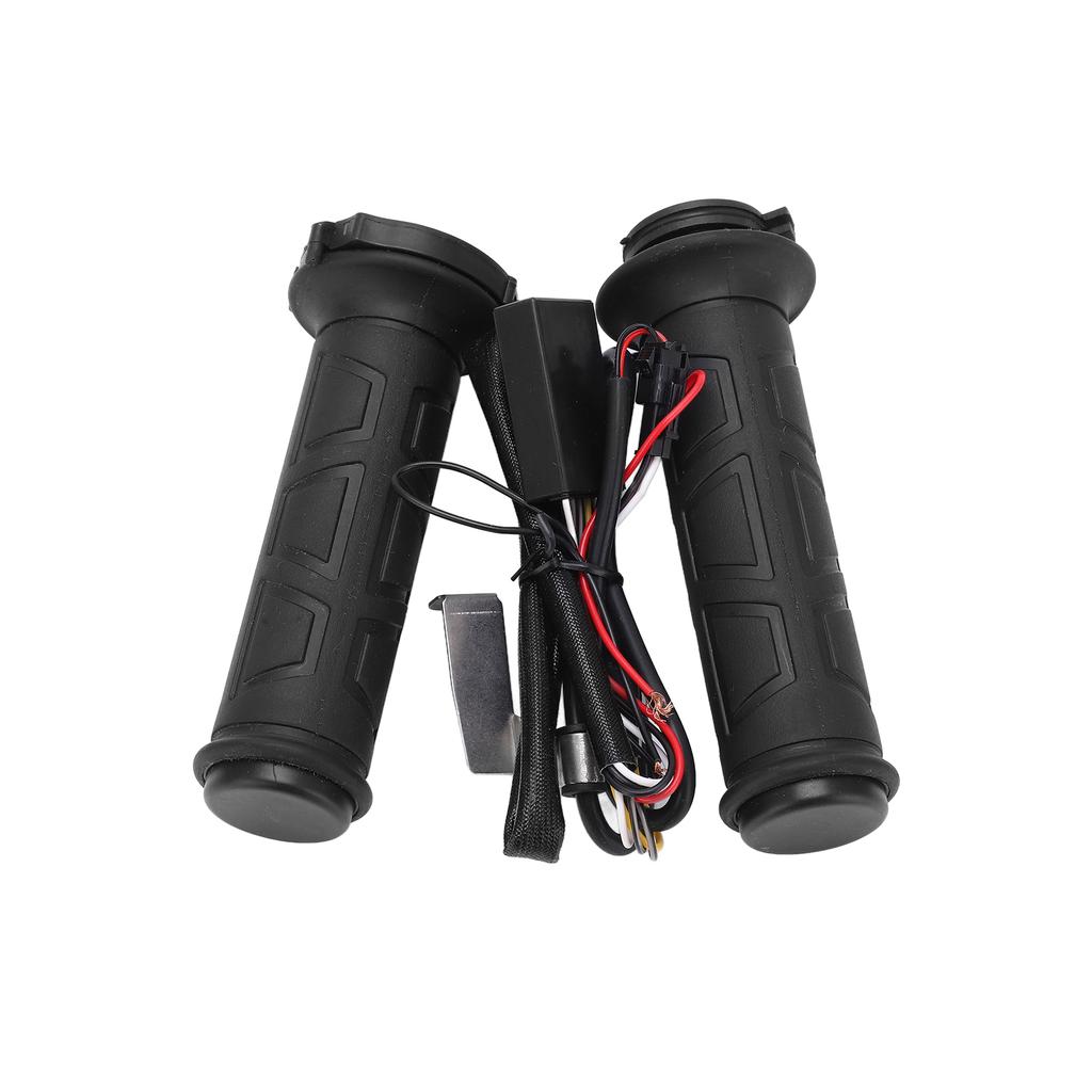 Paar 22mm 0,9in Motorrad Beheizte Lenkergriffe Intelligente Temperaturregelung Schwarz 12V 15‑35W