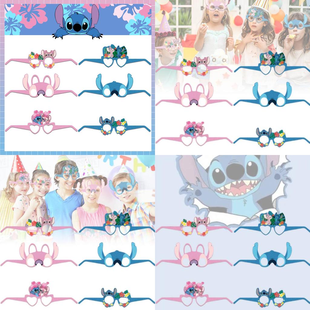 Bedårande Stitch Pappersglasögon För Roliga Sommarstrandfester Och Födelsedagsfiranden
