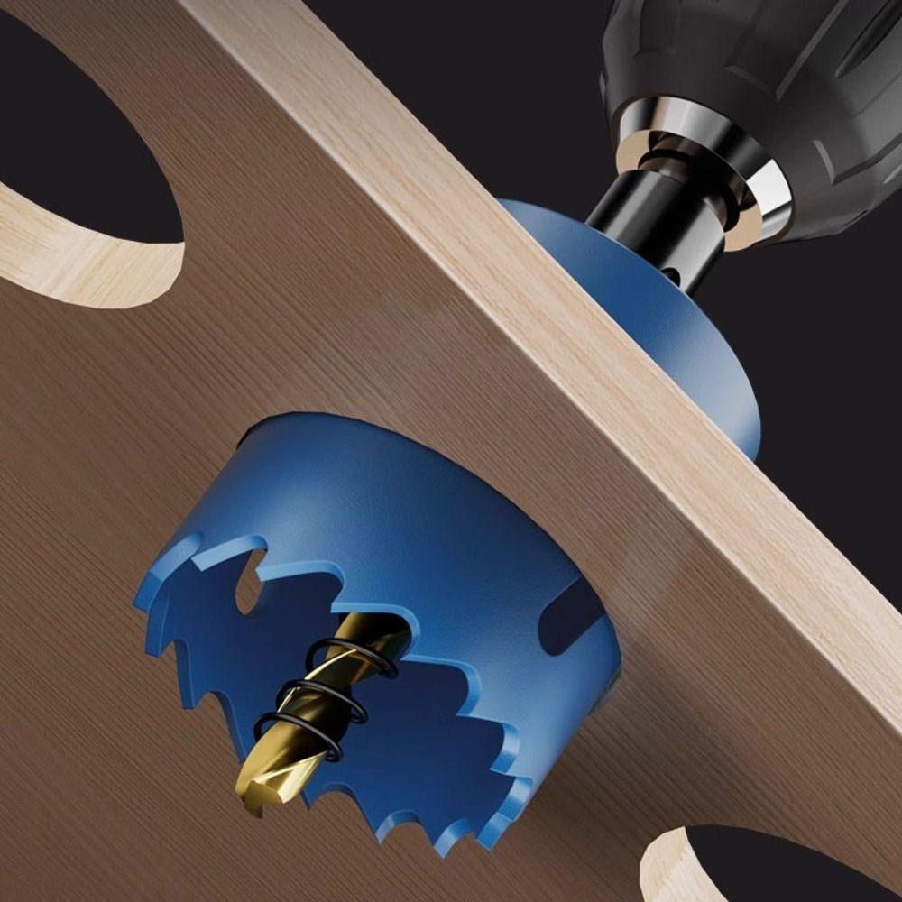 

Easy Chip Removal Hole Saw Drill Bit 50-65mm Bimetal Hole Opener For Downlight Plasterboard 50mm