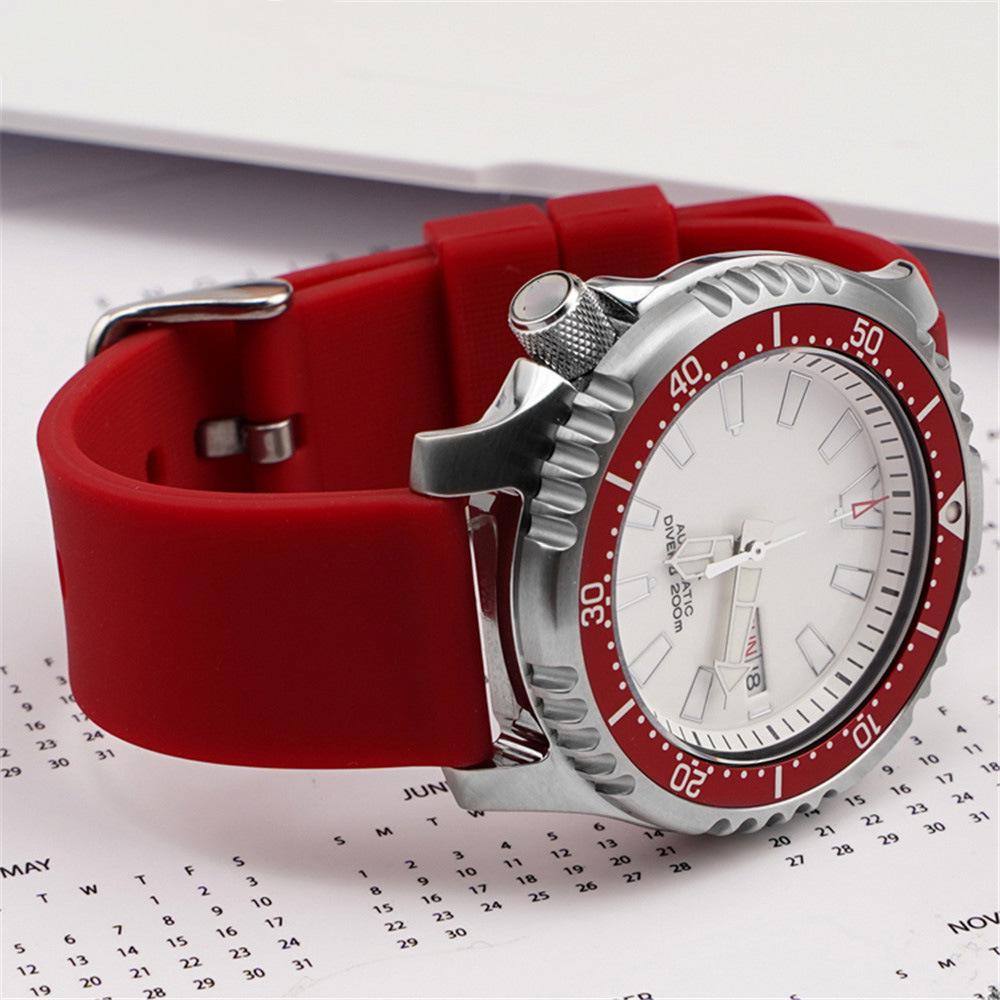 Samsung Huawei Silicone Waterproof Smartwatch Strap with Quick Release (14-24mm)