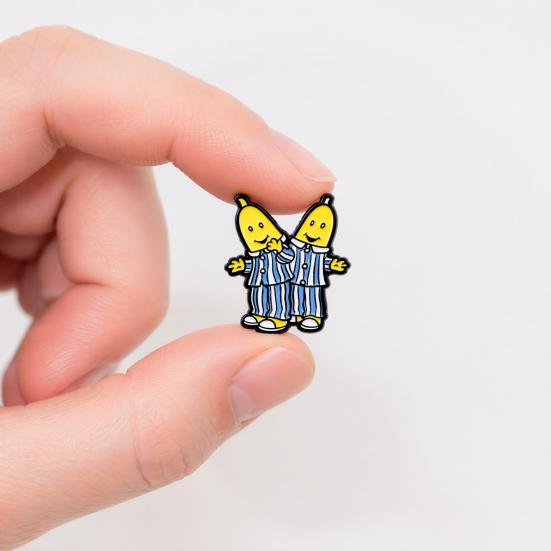 Zinc Alloy Brooch Pin Man Shape Cartoon Banana Lapel