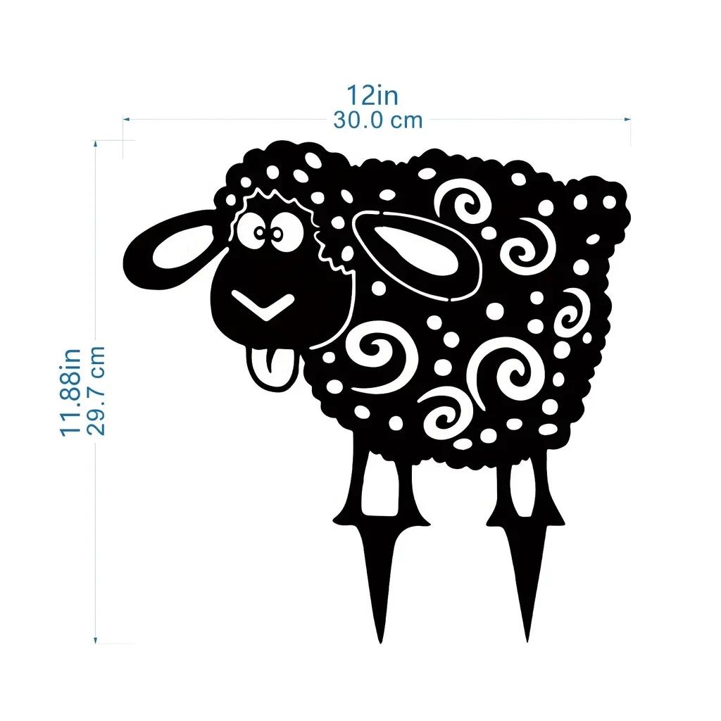 Enhance Your Garden with Metal Sheep Yard Art Silhouette. Adds a Touch of Whimsy and Charm To Home and Wall Decoration