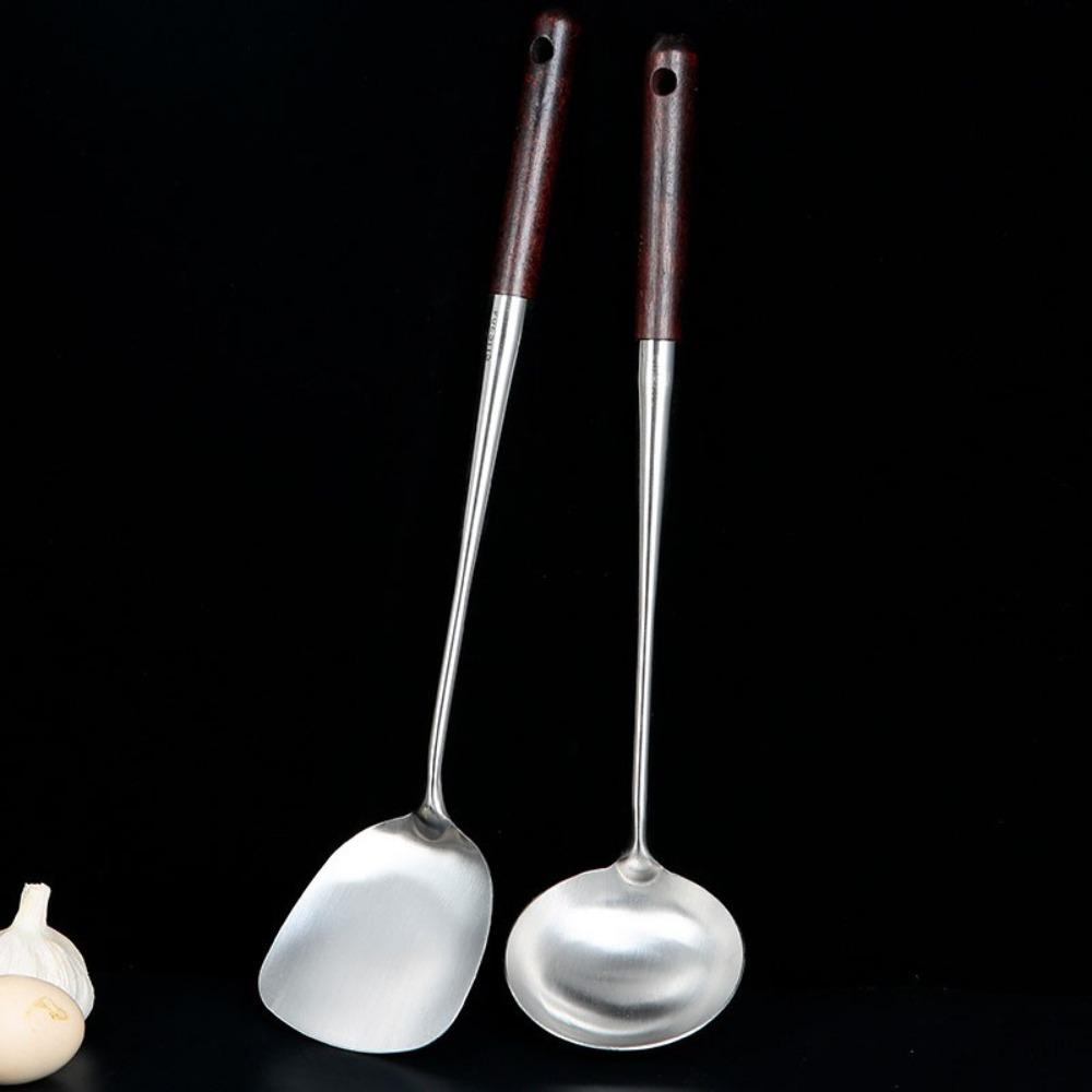 Long Wok Spatula Stainless Steel Cooking Shovel  Kitchen Utensils  Accessories Essentials