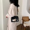 PU Bag Female Korean Fashion Trend One-shoulder Frosted Bag Niche Contrast Color Messenger Female Bag