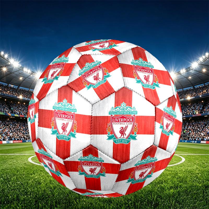 Liverpool F.C. Aufdruck Größe 5 Fußball, PU Verschleißfester Fußball für Spieltraining und tägliches Üben, Geburtstagsgeschenk für Fußballfans