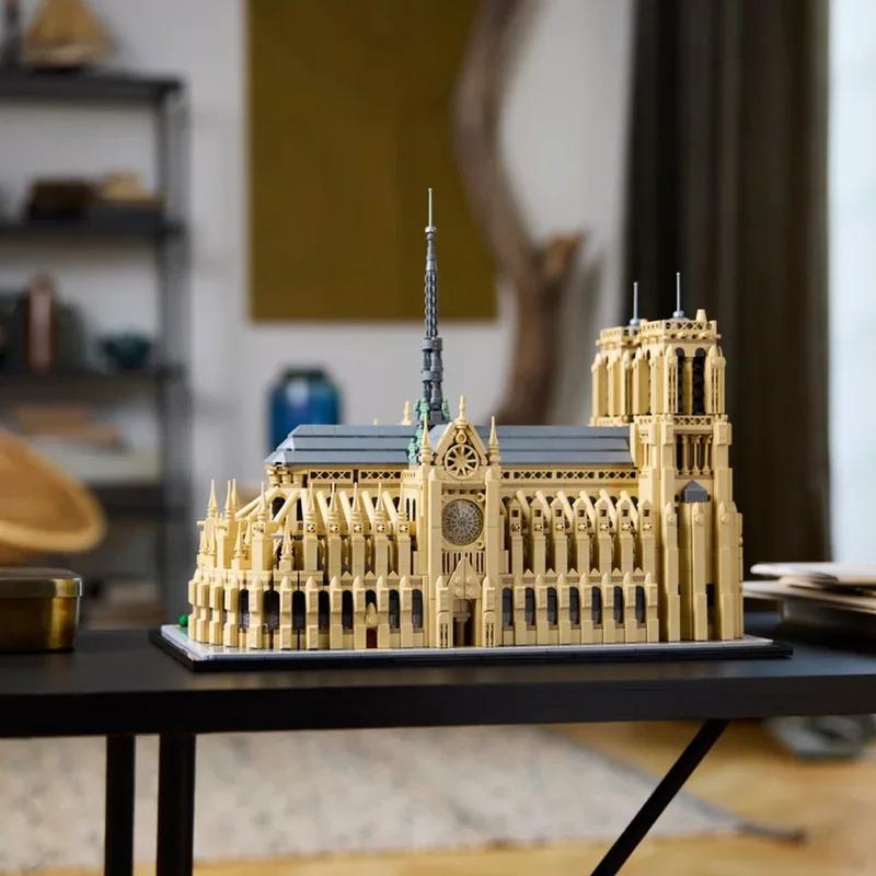 4383pcs 21061 Notre-Dame de Paris Architectural Model Kit Home Decoration Model Adults Gift