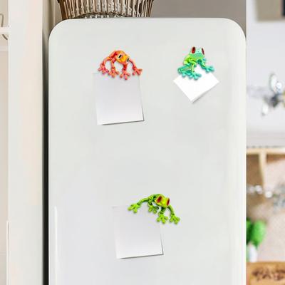 3D-gedruckter Frosch-Kühlschrankmagnet, bewegliche Gelenke, Frosch-Fidget-Spielzeug, artikuliertes Tiermodell, Figur, Kühlschrank-Magnet-Frosch-Dekoration