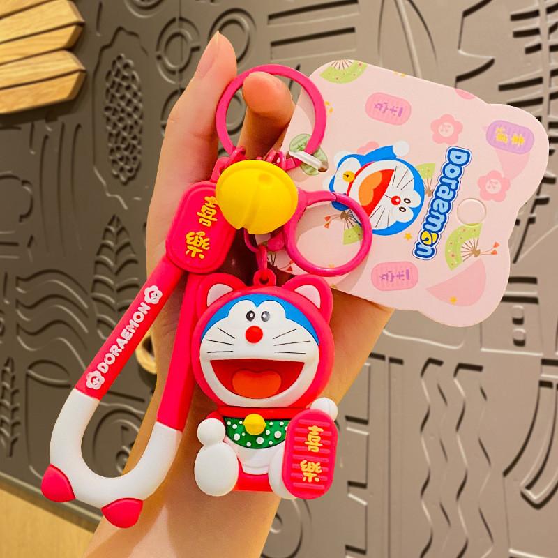 

Cute Colorful Doraemon Car Keychain Silicone Backpack Pendant Ideal Gift червоний