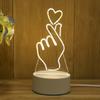 3D Acrylic USB Night Light String Christmas New Year Home Decoration Children's Gift Holiday Warm Smart Lamp Bedside