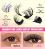 60D-100D 3D False Eyelash Set - DIY Hot Melt Dense Cluster Lashes