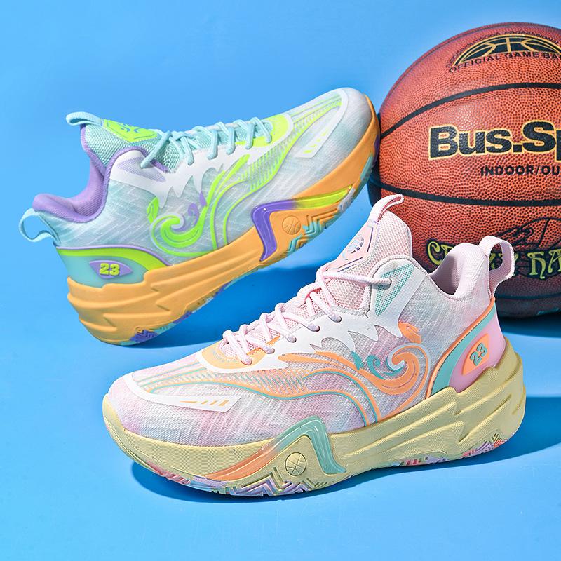 

2025 новый мужской и женский стиль баскетбольные кроссовки актуальные спортивные мандаринки молодежные и студенческие уличные виды спорта нескользящие кроссовки 45