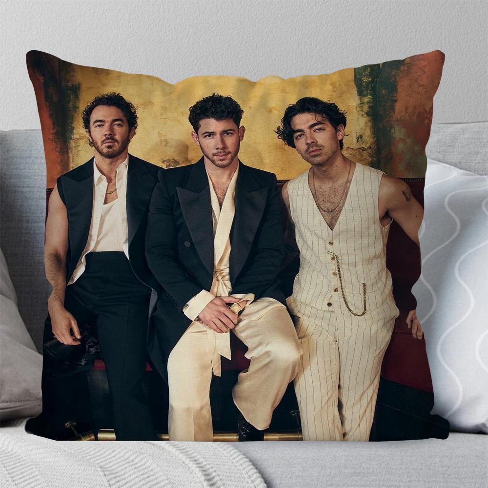 Band J-Jonas B-Brothers Pillow Case Square Pillow Bedroom Sofa Leisure Comfort Cushion Car Living Room Home Decoration 40X40