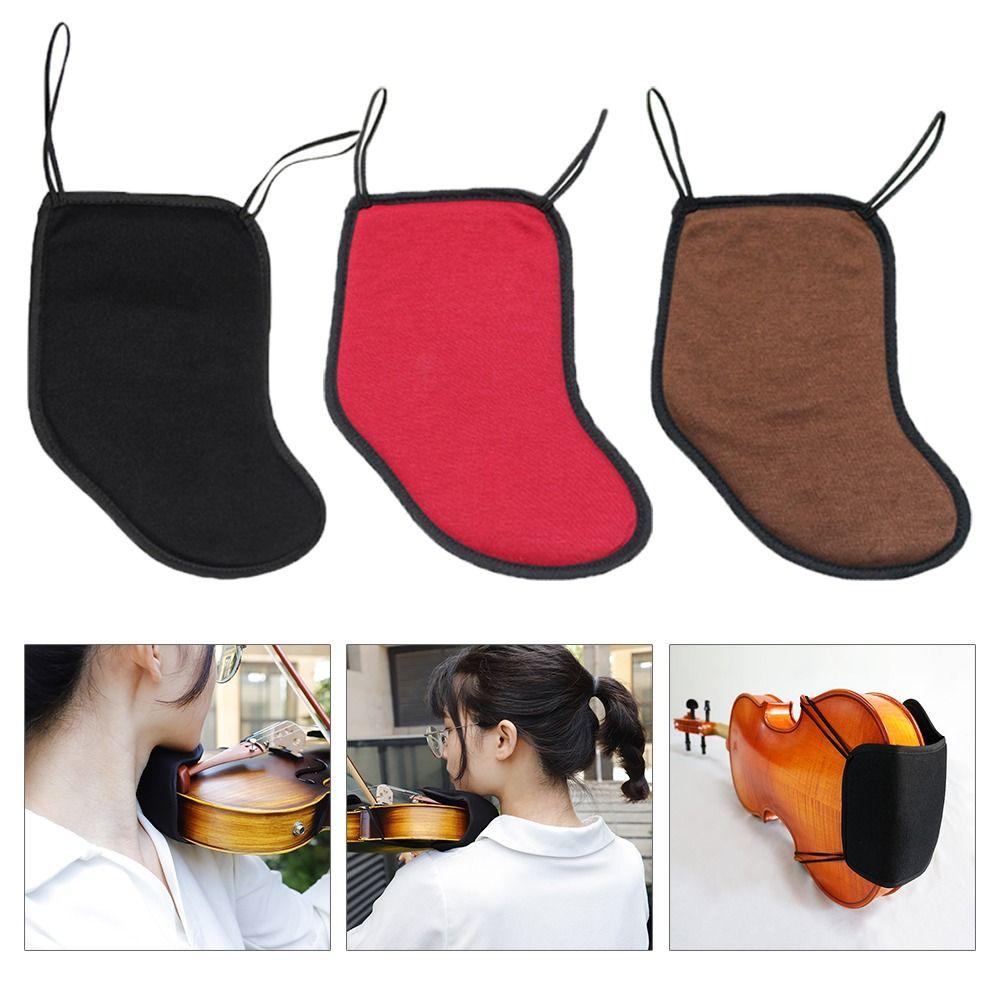 Cotton Violin Chin Rest Pad Absorbs Sweat Fiddle Sponge Cushion For 3/4 4/4 1/2 1/4 1/8 1/32