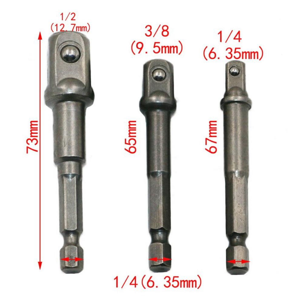 Socket Adapter, 8 Pack Hex Grip To   Head Drill Socket Adapter Drill Bit Socket Adapter Set