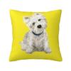 Luxury Sweet West Highland White Terrier Dog Cushion Cover for Sofa Polyester Westie Puppy Pillow Case for Living Room