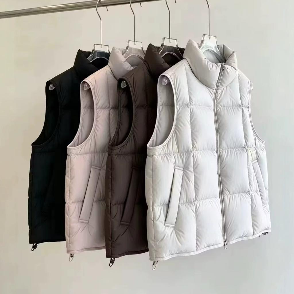 Down Jacket Vest Women's Short Autumn and Winter New Down Jacket Wearing Vest White Duck Down Vest Jacket