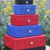 Compact Metal Cash Box with Lock for Coins and Bills