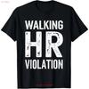 Walking Hr Violation T Shirt Vintage Slightly Casual Fashion Top For Everyday Wear Breathable Homme Soft
