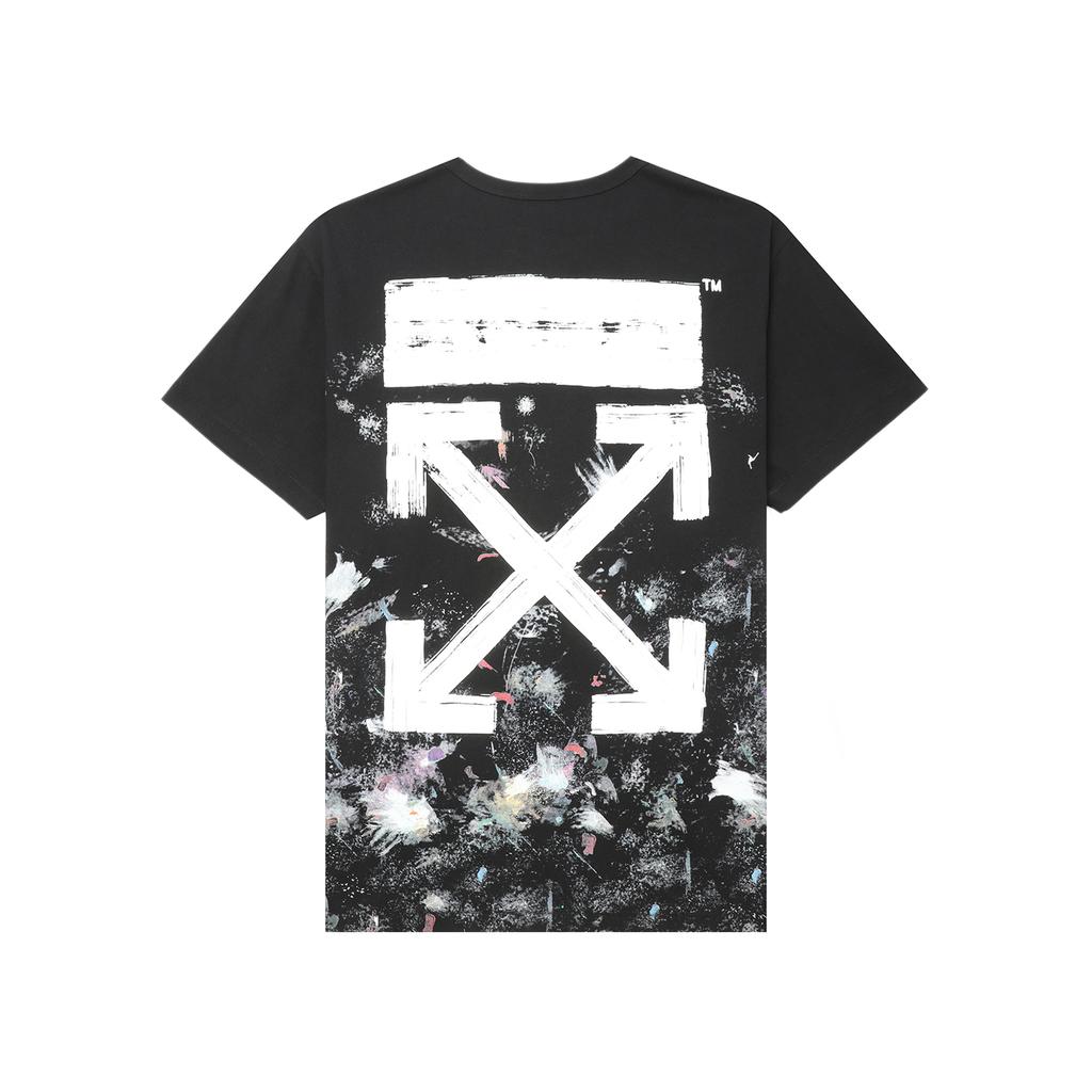 Off-White Oil Paint Splatter Arrow Print Street Fashion Light Luxury Versatile T-Shirt Unisex T-Shirt OFFTEGARC070Q