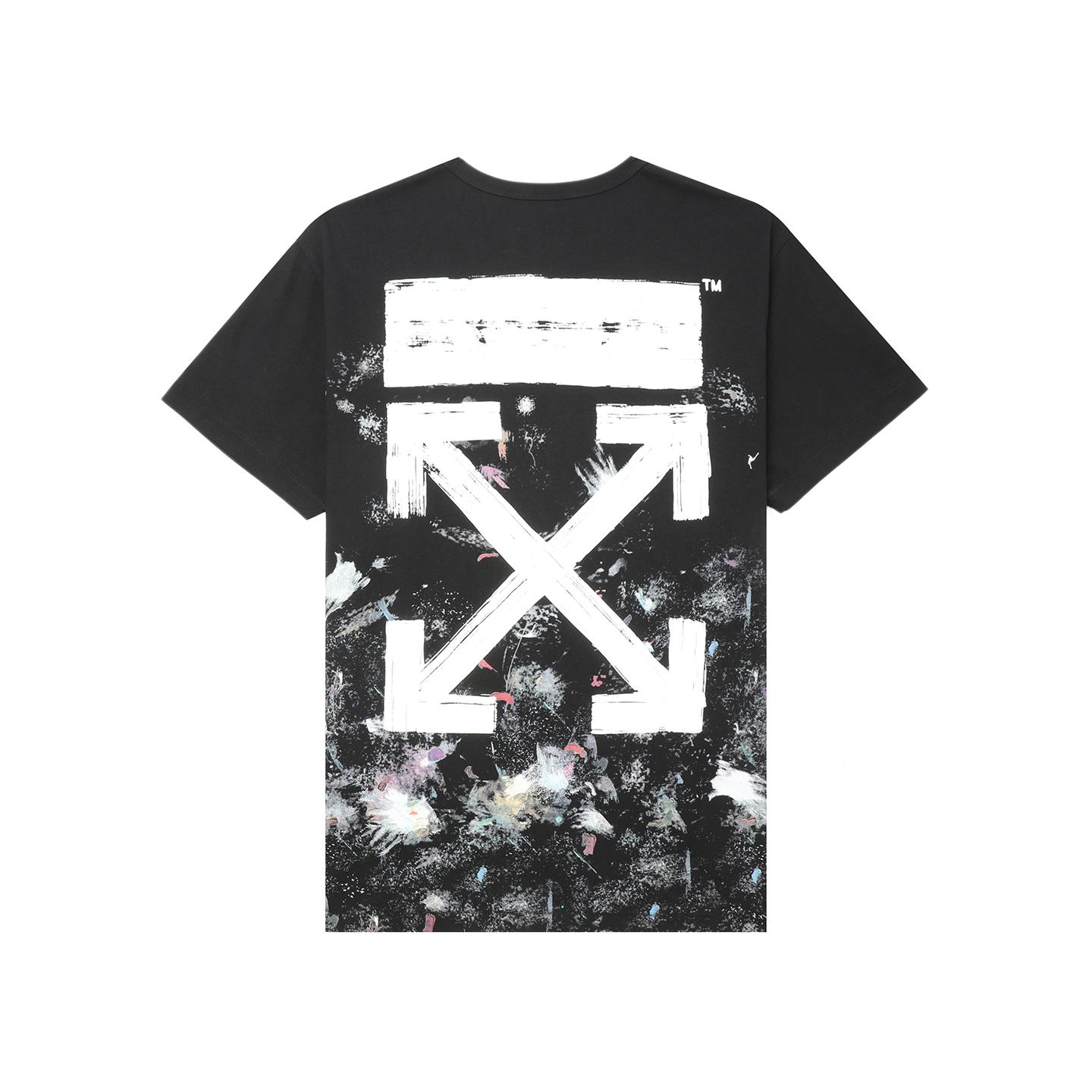 Off-White Oil Paint Splatter Arrow Print Street Fashion Light Luxury Versatile T-Shirt Unisex T-Shirt OFFTEGARC070Q XS
